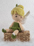Handmade fairy crochet plushie shown from the front